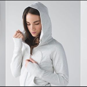 Lululemon scuba hoodie- Heathered white/silver